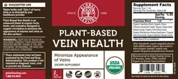 Label for Plant-Based Vein Health