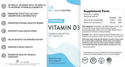 Label for Liposomal Vitamin D3