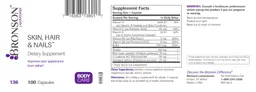 Label for Skin, Hair & Nails