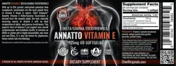 Label for Annatto Vitamin E 125 mg
