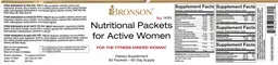 Label for Nutritional Packets for Active Women Speckled Vitamin