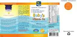 Label for Baby's Vitamin D3 400 IU
