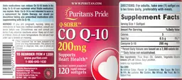 Label for Co Q-10 200 mg