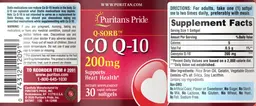 Label for Q-SORB Co Q-10 200 mg