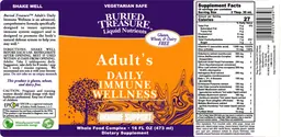 Label for Adult's Daily Immune Wellness