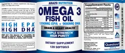 Label for Omega 3 Fish Oil