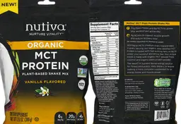 Label for Organic MCT Protein Vanilla Flavored