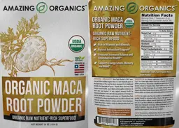 Label for Organic Maca Root Powder