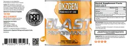 Label for Blast Performance Orange/Tangerine Flavor