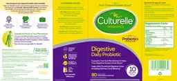 Label for Digestive Daily Probiotic