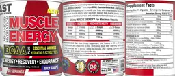 Label for Muscle Energy Juicy Grape