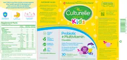 Label for Probiotic + Multivitamin Chewables Natural Fruit Punch Flavor!