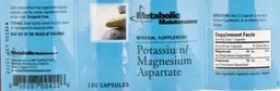 Label for Potassium/Magnesium Aspartate