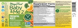 Label for Baby & Me 2 Prenatal Multi