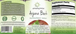 Label for Arjuna Bark 500 mg
