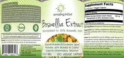 Label for Boswellia Extract 600 mg
