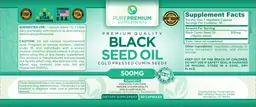 Label for Black Seed Oil 500 mg