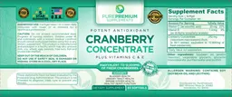 Label for Cranberry Concentrate