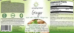 Label for Ginger 650 mg