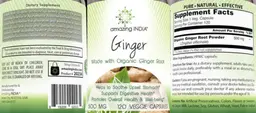 Label for Ginger 500 mg
