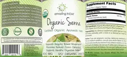 Label for Organic Senna 500 mg
