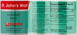 Label for St. John's Wort