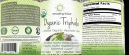 Label for Organic Triphala 500 mg