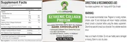 Label for Ketogenic Collagen Protein Dark Chocolate