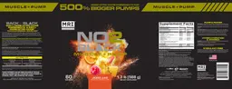 Label for NO2 Black Muscle+Pump Jacked Juice