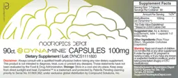 Label for DynaMine Capsules 100 mg