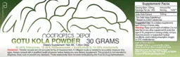 Label for Gotu Kola Powder