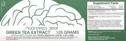Label for Green Tea Extract
