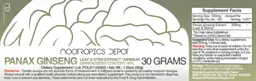 Label for Panax Ginseng Leaf & Stem Extract