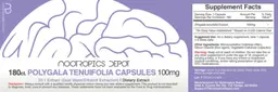 Label for Polygala Tenuifolia Capsules 100 mg