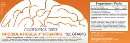 Label for Rhodiola Rosea 3% Rosavins
