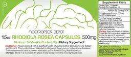 Label for Rhodiola Rosea Capsules 500 mg