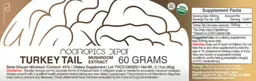 Label for Turkey Tail Mushroom Extract
