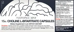 Label for Choline L-Bitartrate Capsules