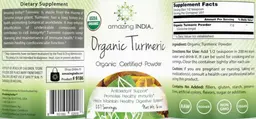Label for Organic Turmeric
