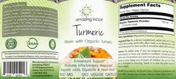 Label for Turmeric 500 mg