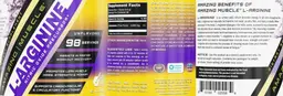 Label for L-Arginine Unflavored