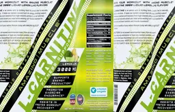 Label for L-Carnitine 3000 mg Lemon Lime