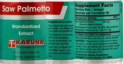 Label for Saw Palmetto