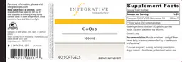 Label for CoQ10 100 mg