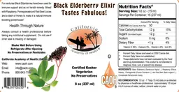 Label for Black Elderberry Elixir