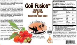 Label for Goji Fusion