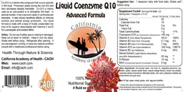 Label for Liquid Coenzyme Q10 Advanced Formula