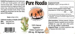 Label for Pure Hoodia 250 mg