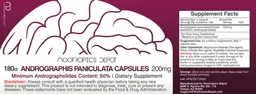 Label for Andrographis Paniculata Capsules 200 mg