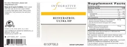 Label for Resveratrol Ultra HP